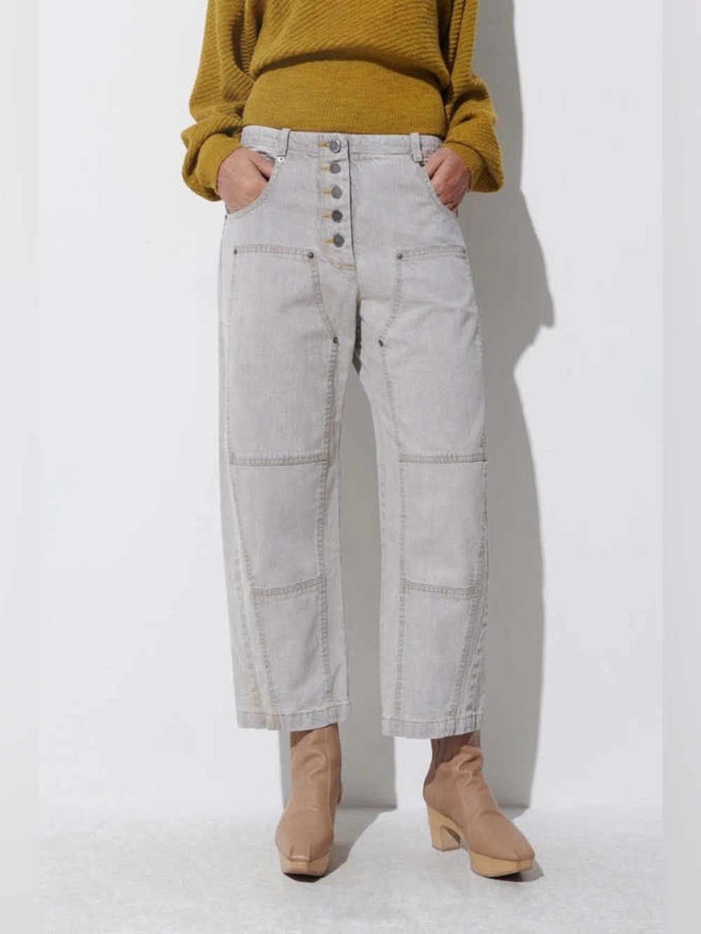 RACHEL COMEY HANDY PANT - KHAKI SALINAS DENIM Size 6
